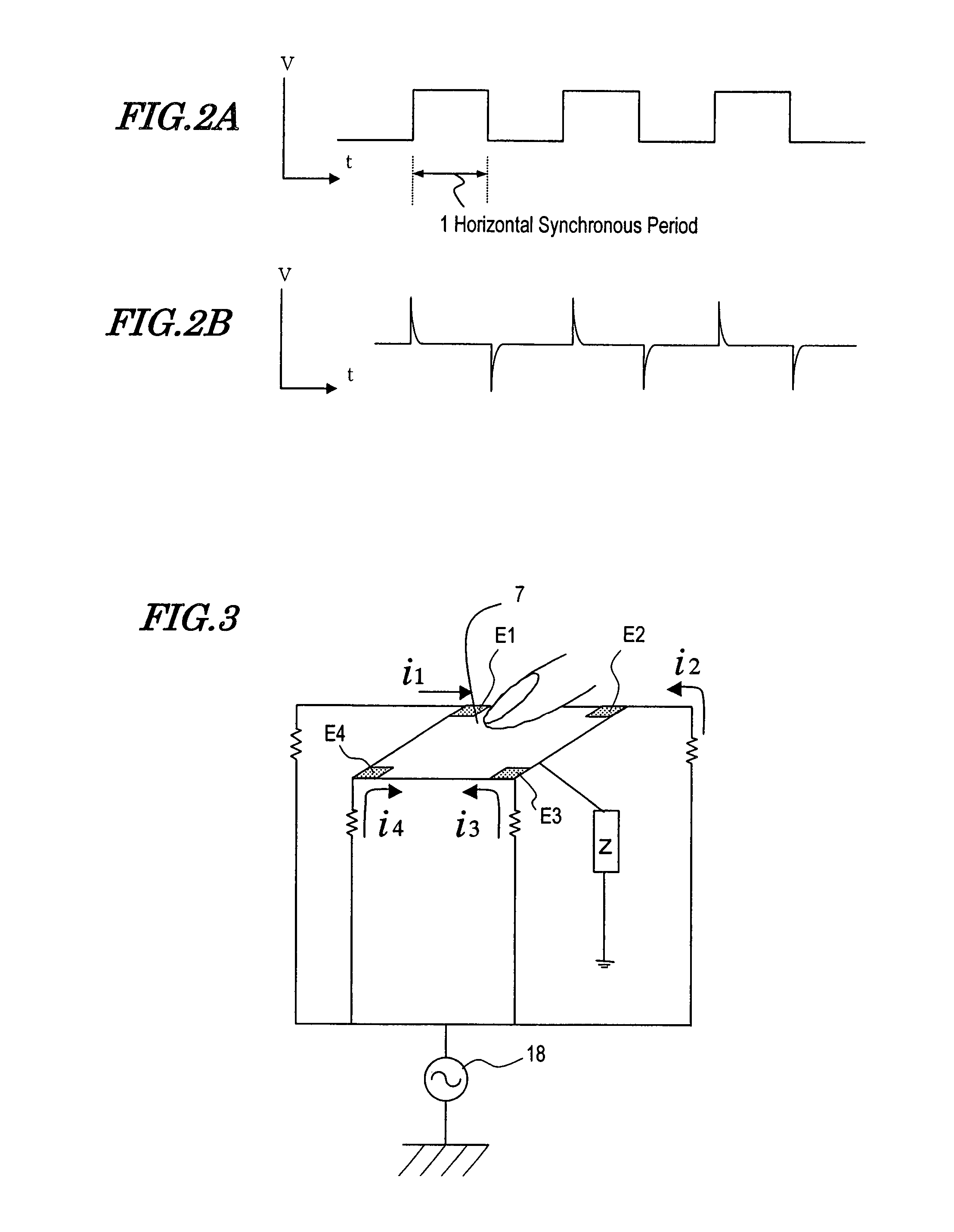 Display device with touch sensor, and drive method for the device