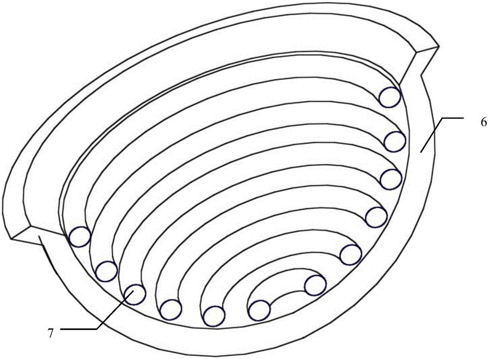 Aramid fiber composite bulletproof helmet of special structural design and forming method of helmet