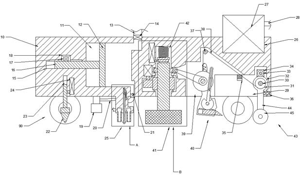 A device for automatically laying epoxy floors