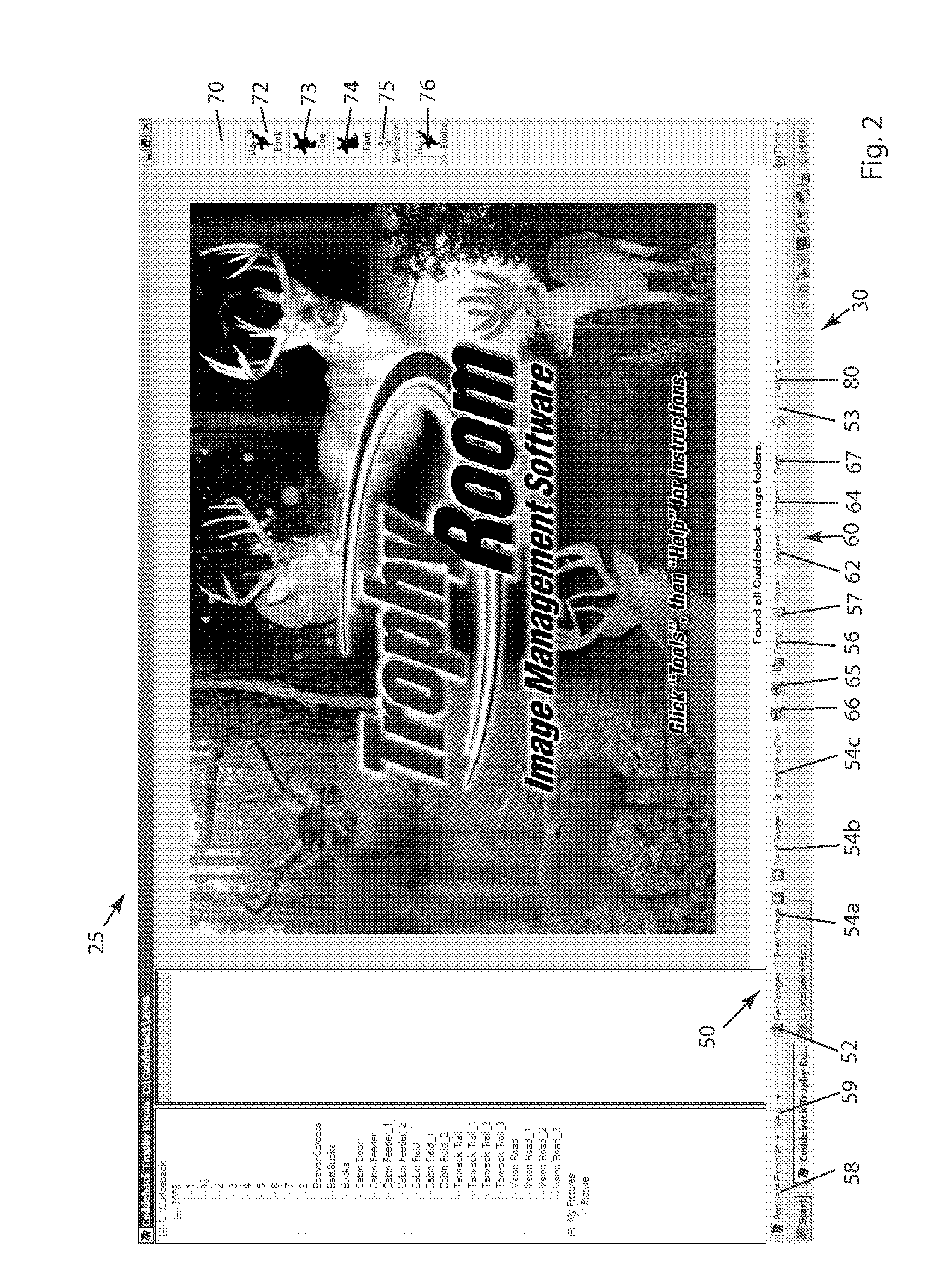 System for predicting game animal movement and managing game animal images