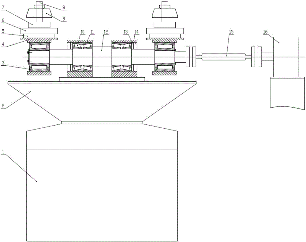 High-speed train axle box bearing test bench based on vibration rolling