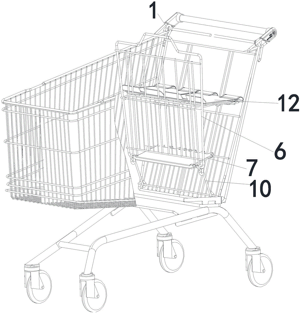 A multifunctional supermarket car baby seat system and its implementation method