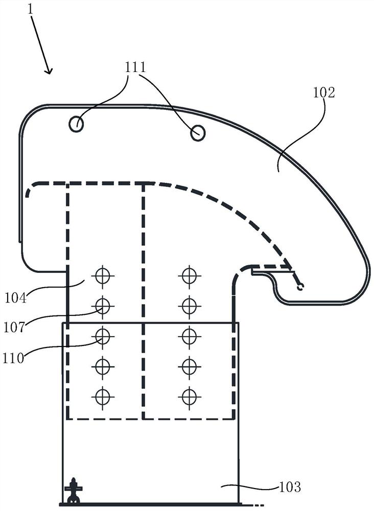 Marine low-temperature liquid fuel or cargo filling hose support and filling system