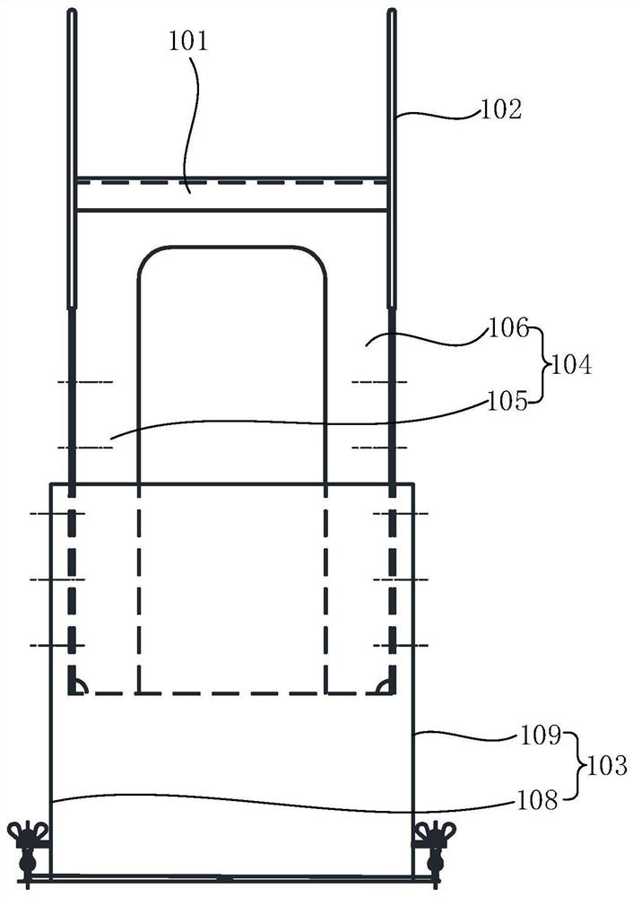 Marine low-temperature liquid fuel or cargo filling hose support and filling system