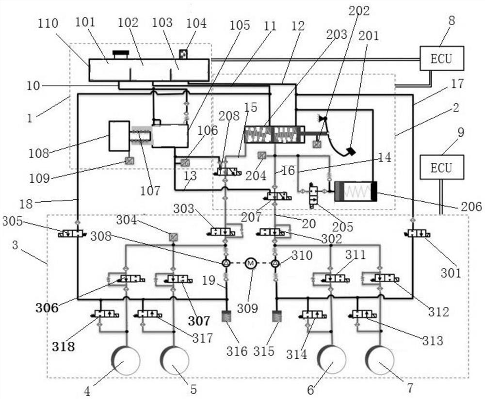 Vehicle brake-by-wire system and braking method thereof