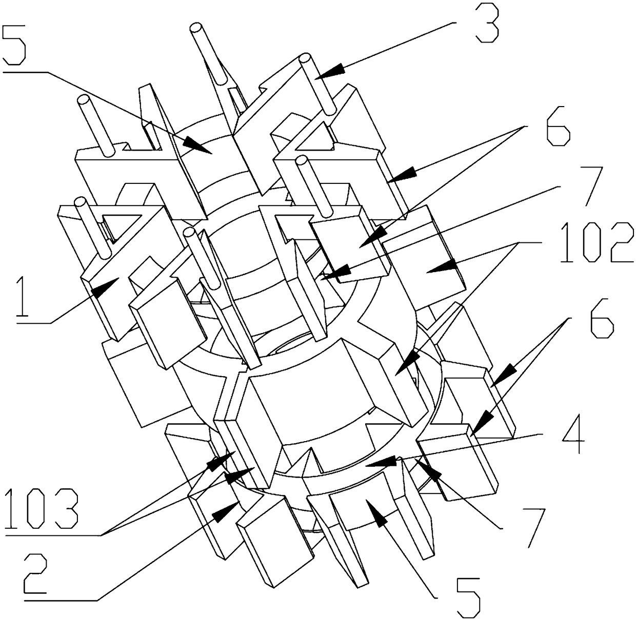 Novel motor stator structure