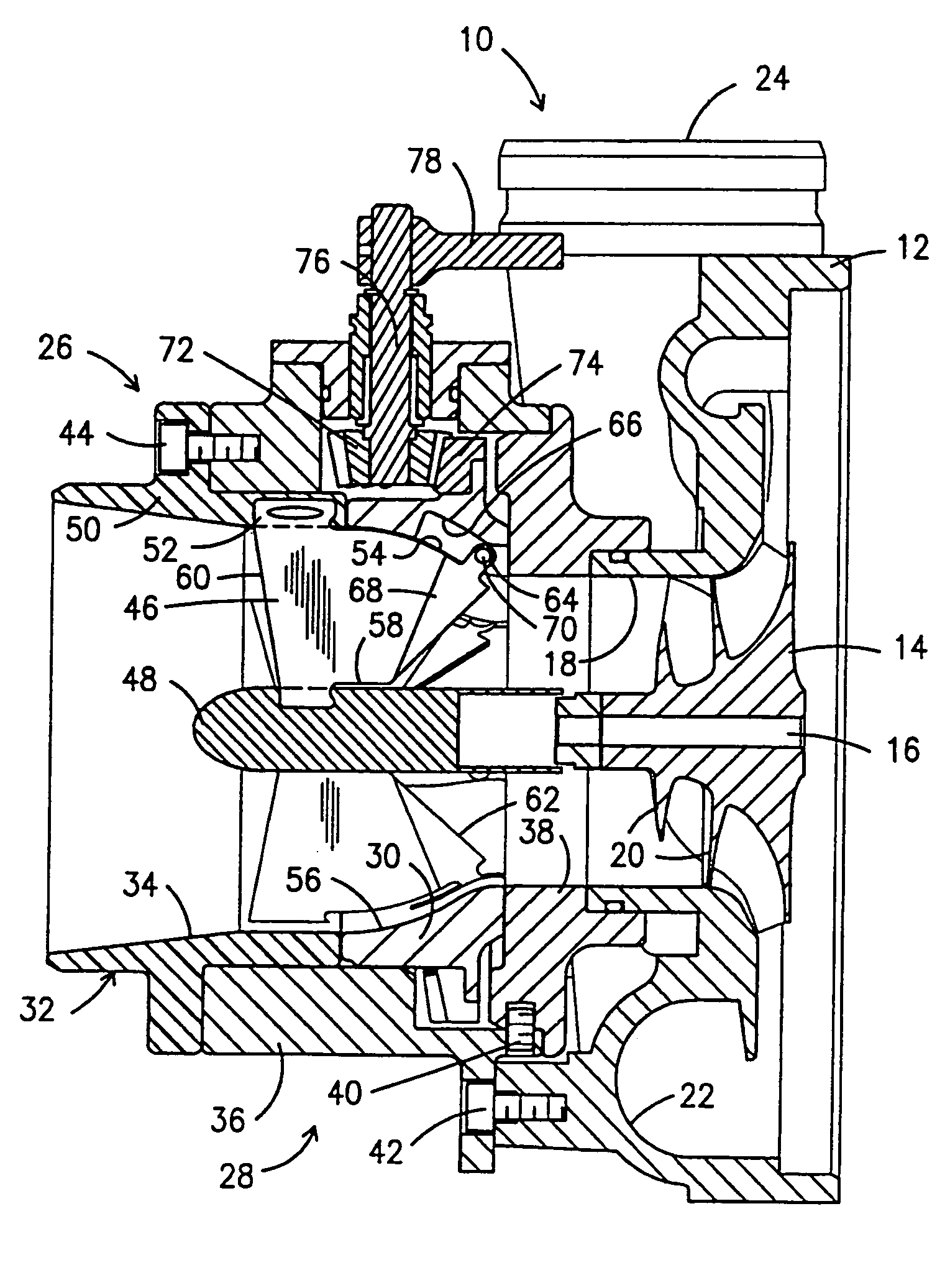 Pre-whirl generator for radial compressor