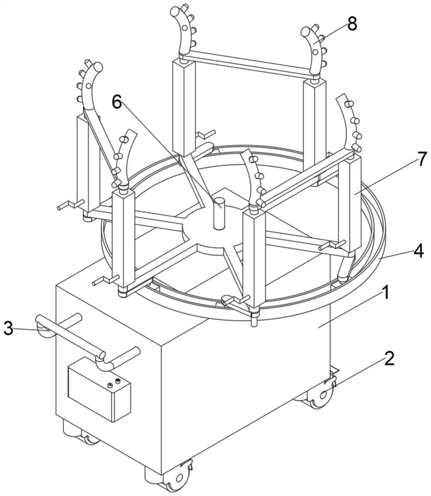 Spraying device for agricultural soil treatment