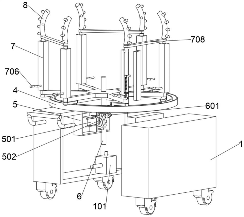 Spraying device for agricultural soil treatment