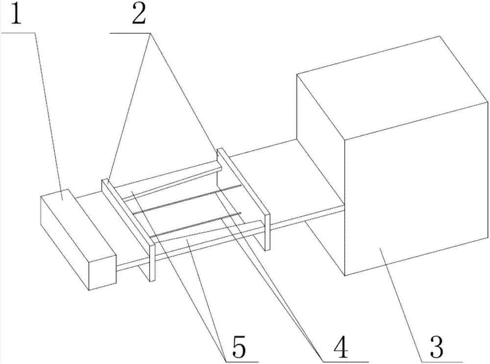 Split type equal-strength beam optical fiber grating acceleration sensor