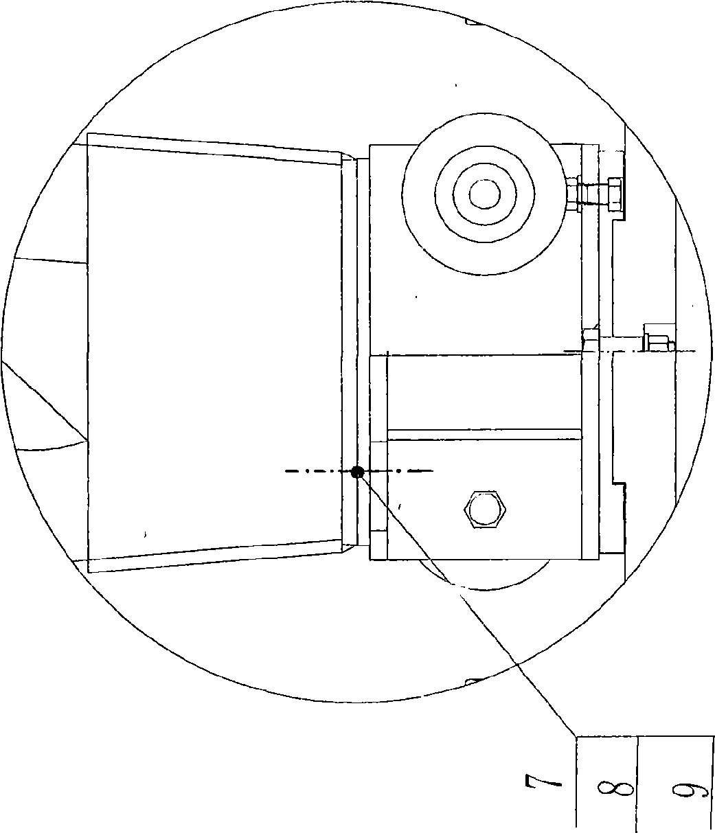 Circular pipe type inner suspended holding pole