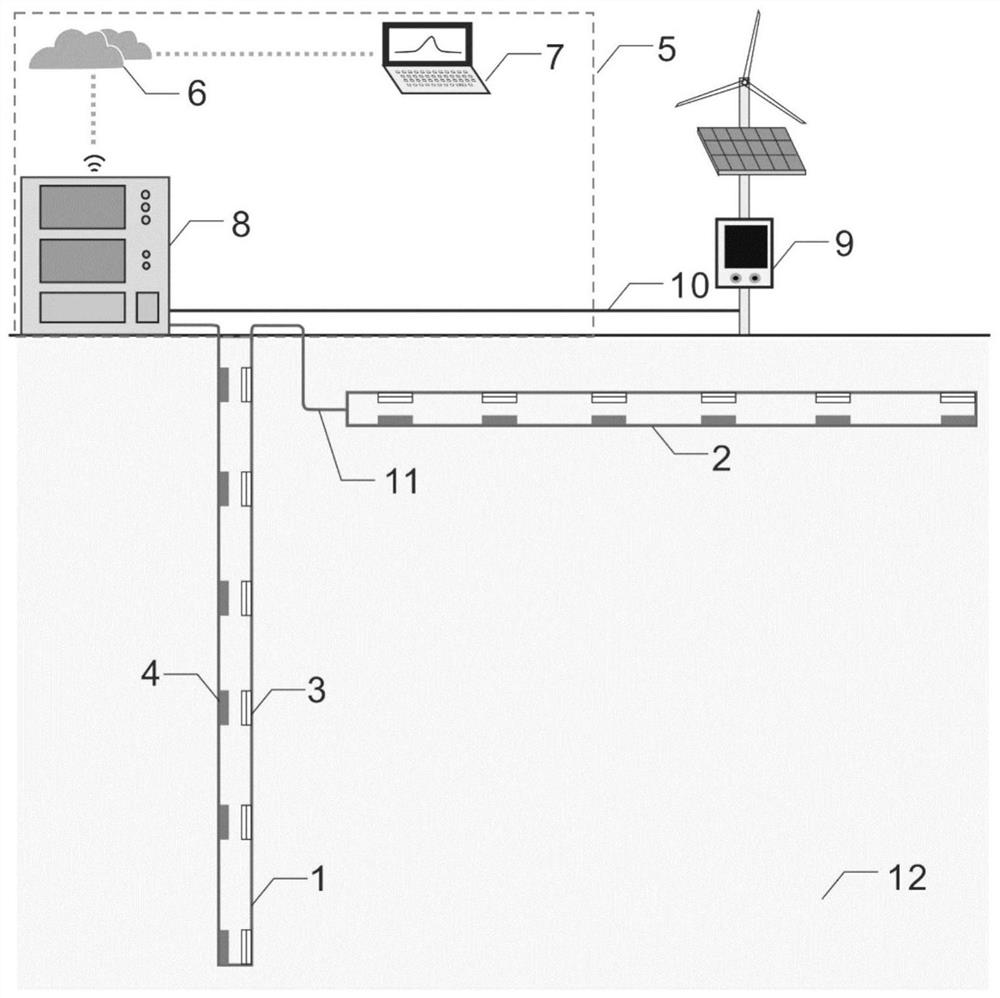 Photoelectric test system and method for in-situ frozen soil ice water component identification and dynamic tracing