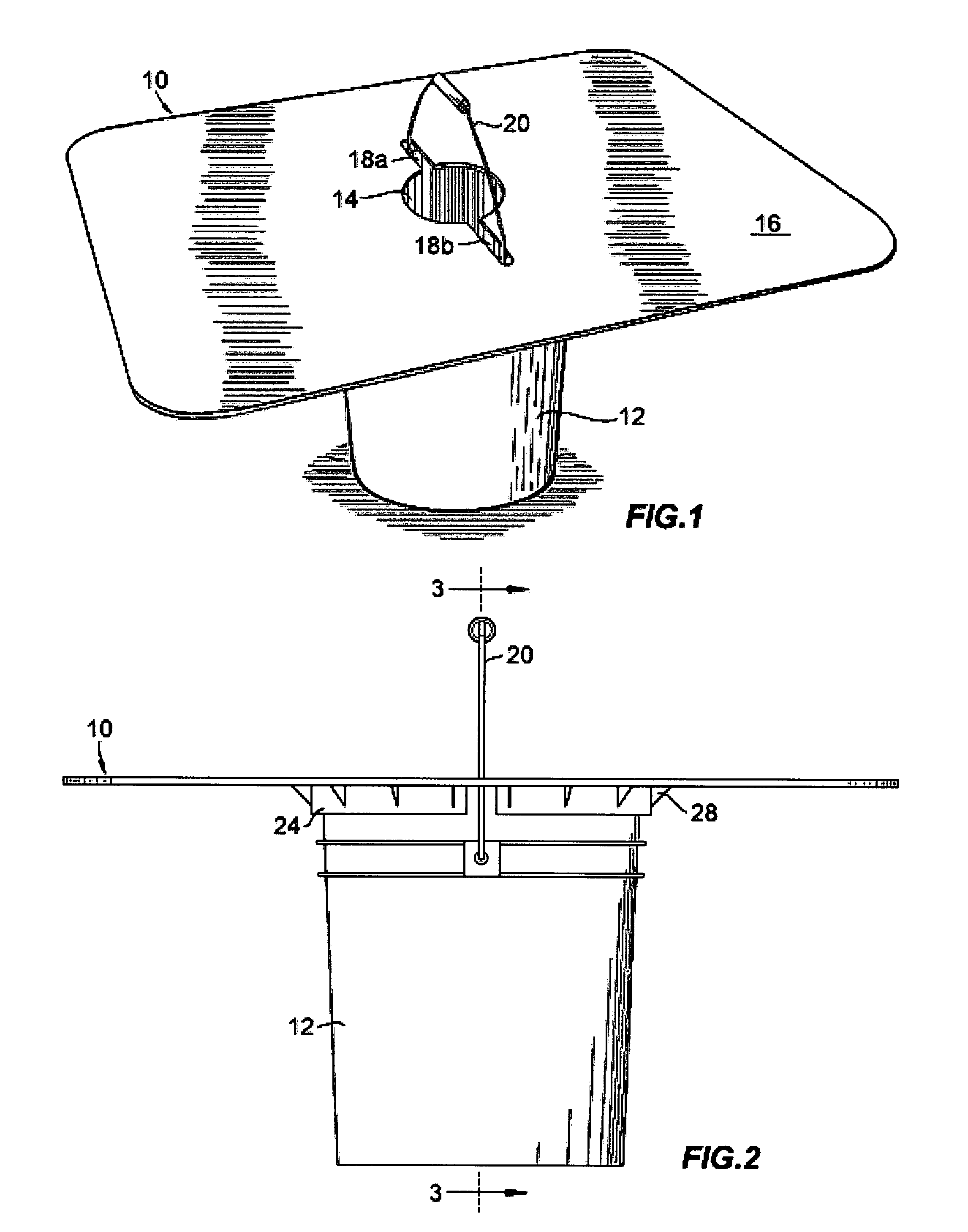 Bucket mounted tabletop