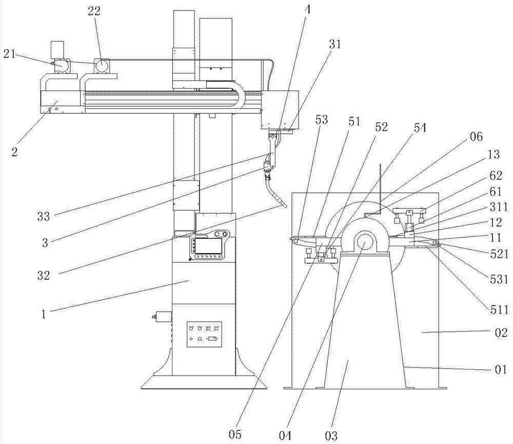 A five-star chair foot welding device