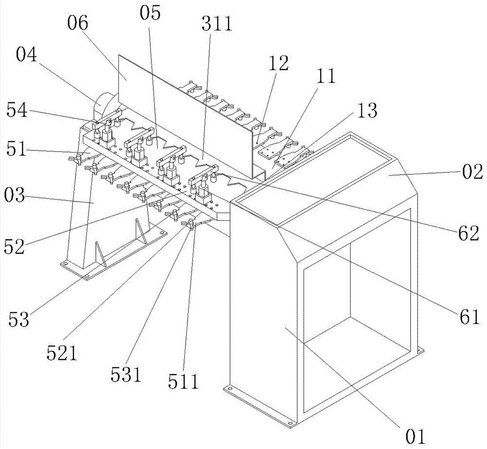 A five-star chair foot welding device