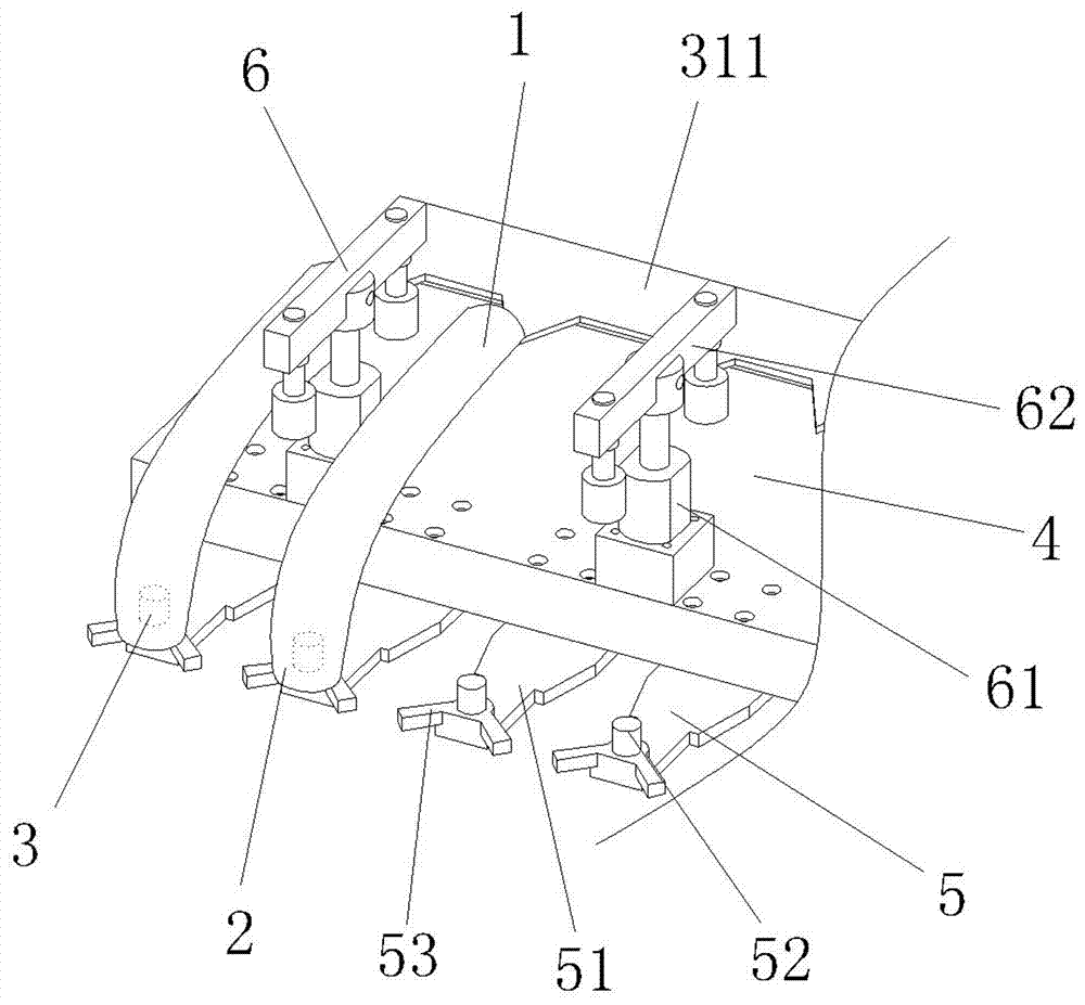 A five-star chair foot welding device