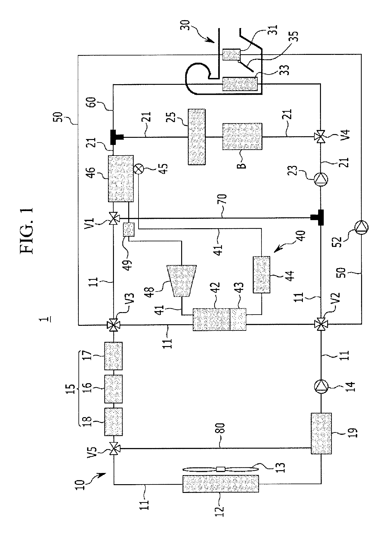 Heat pump system for vehicle