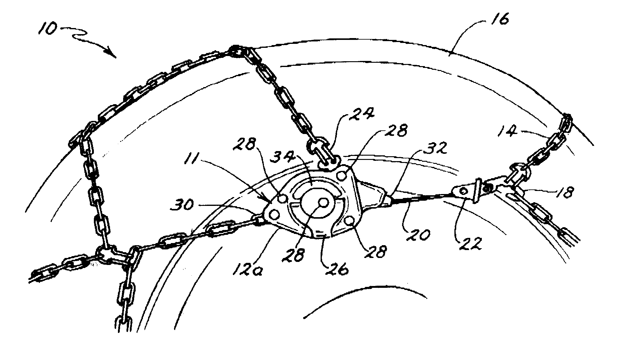 Self-Tightening Snow Chain and Methods of Use