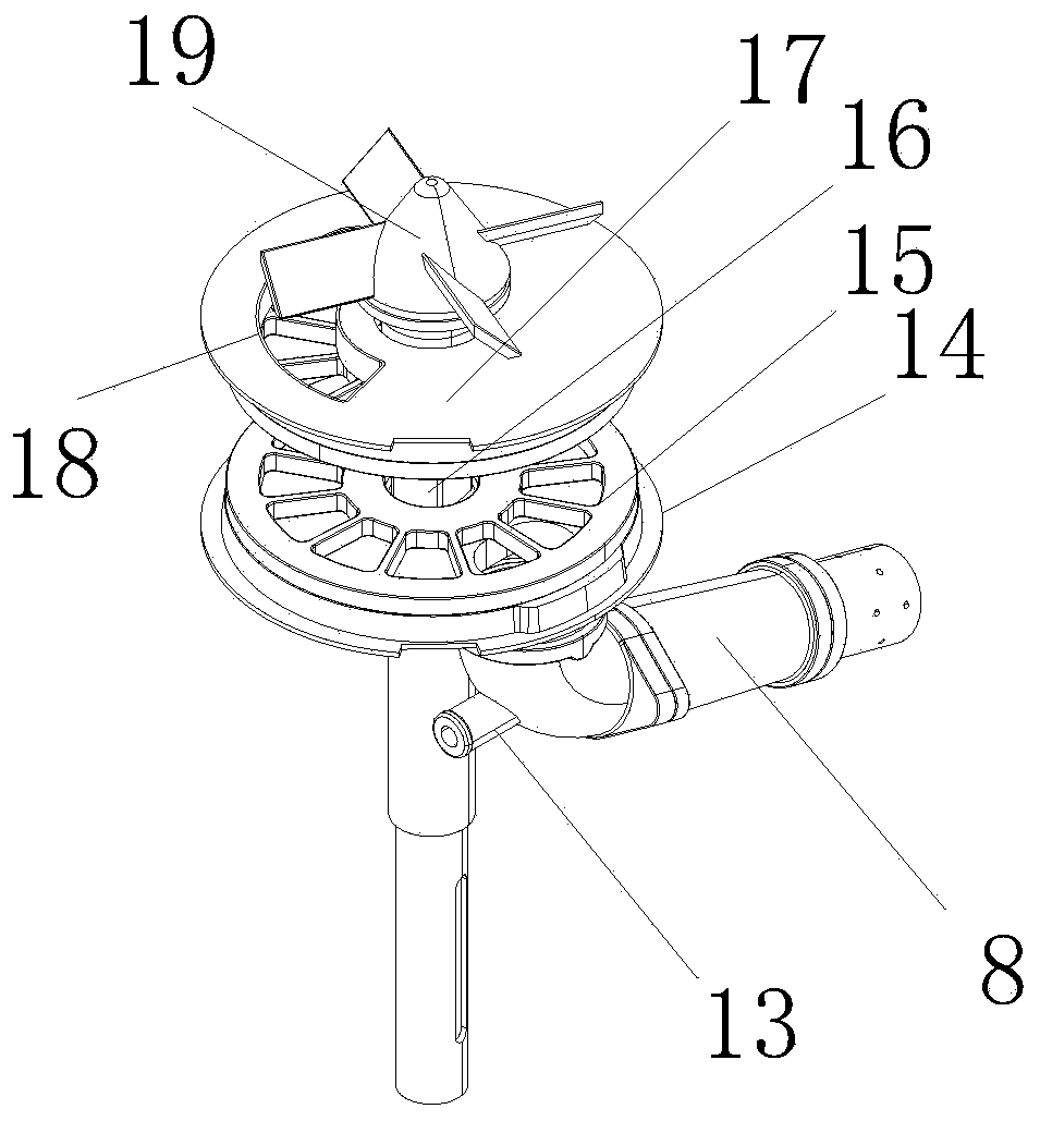 Discharging device of combined concrete wet spraying machine