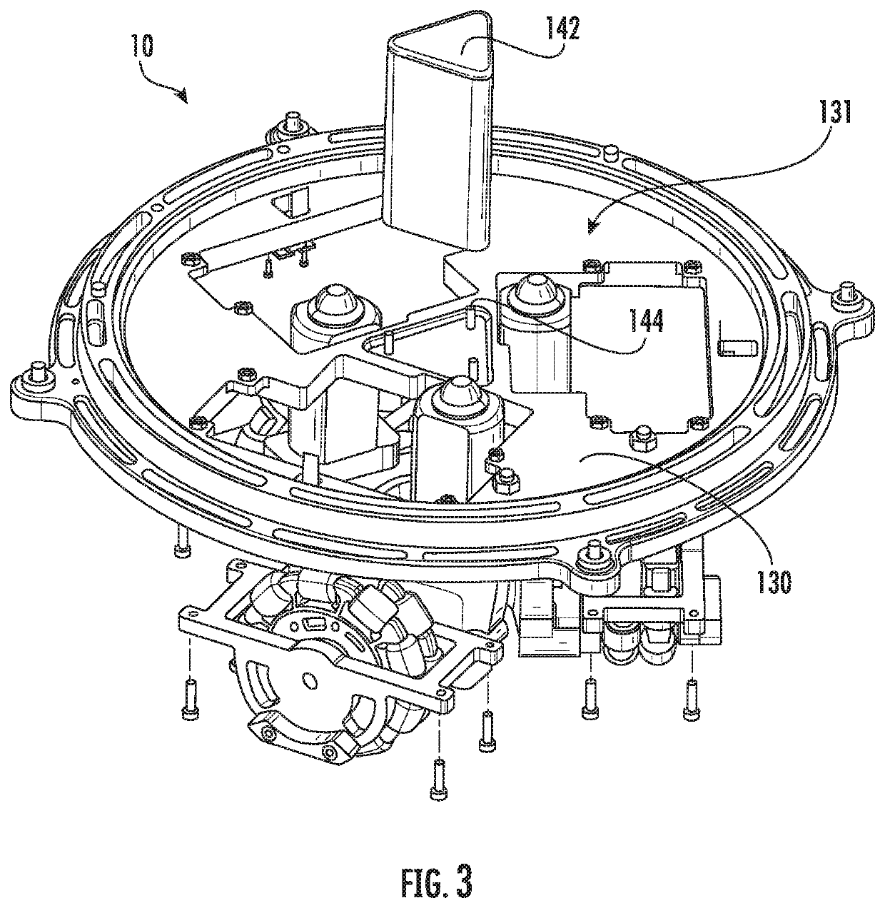 Omni directional turntable assembly