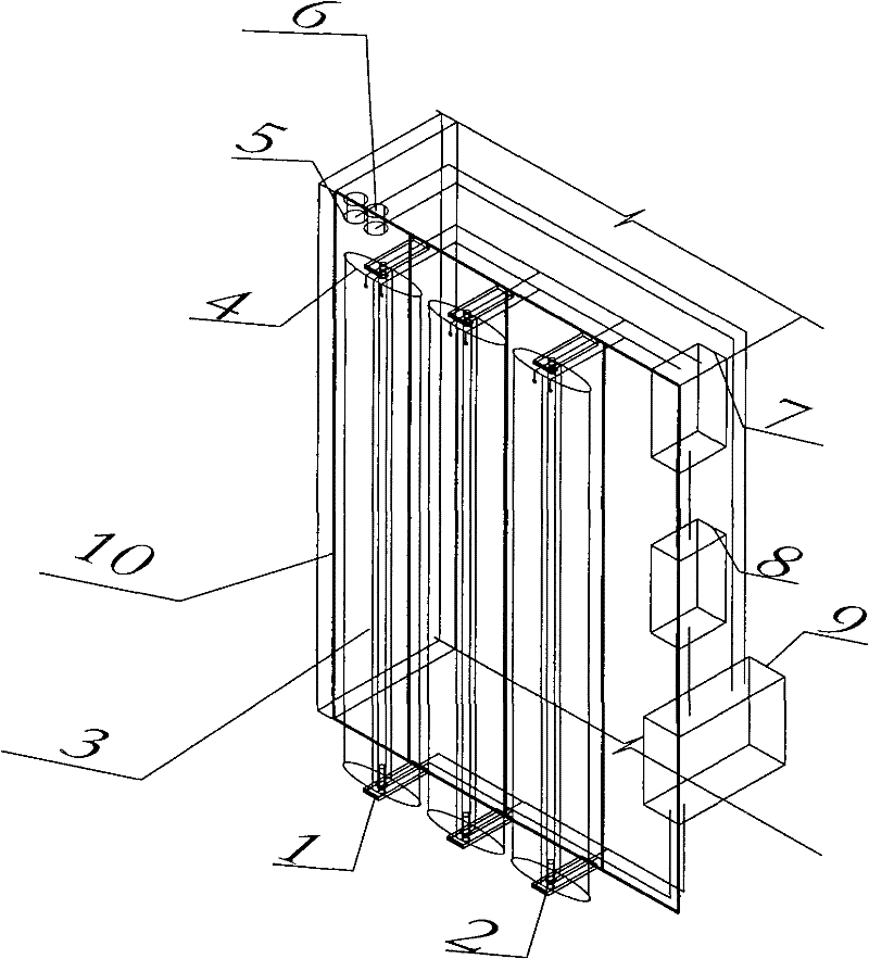 Solar driven vertical louver solar protection device