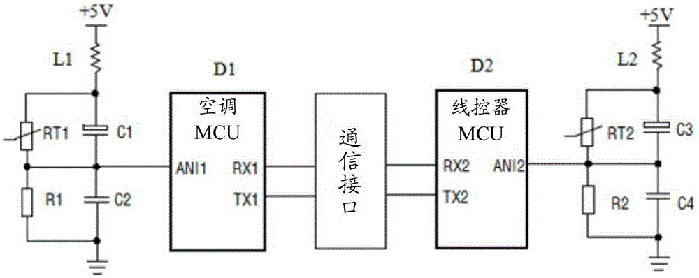 Temperature detection method and air conditioner