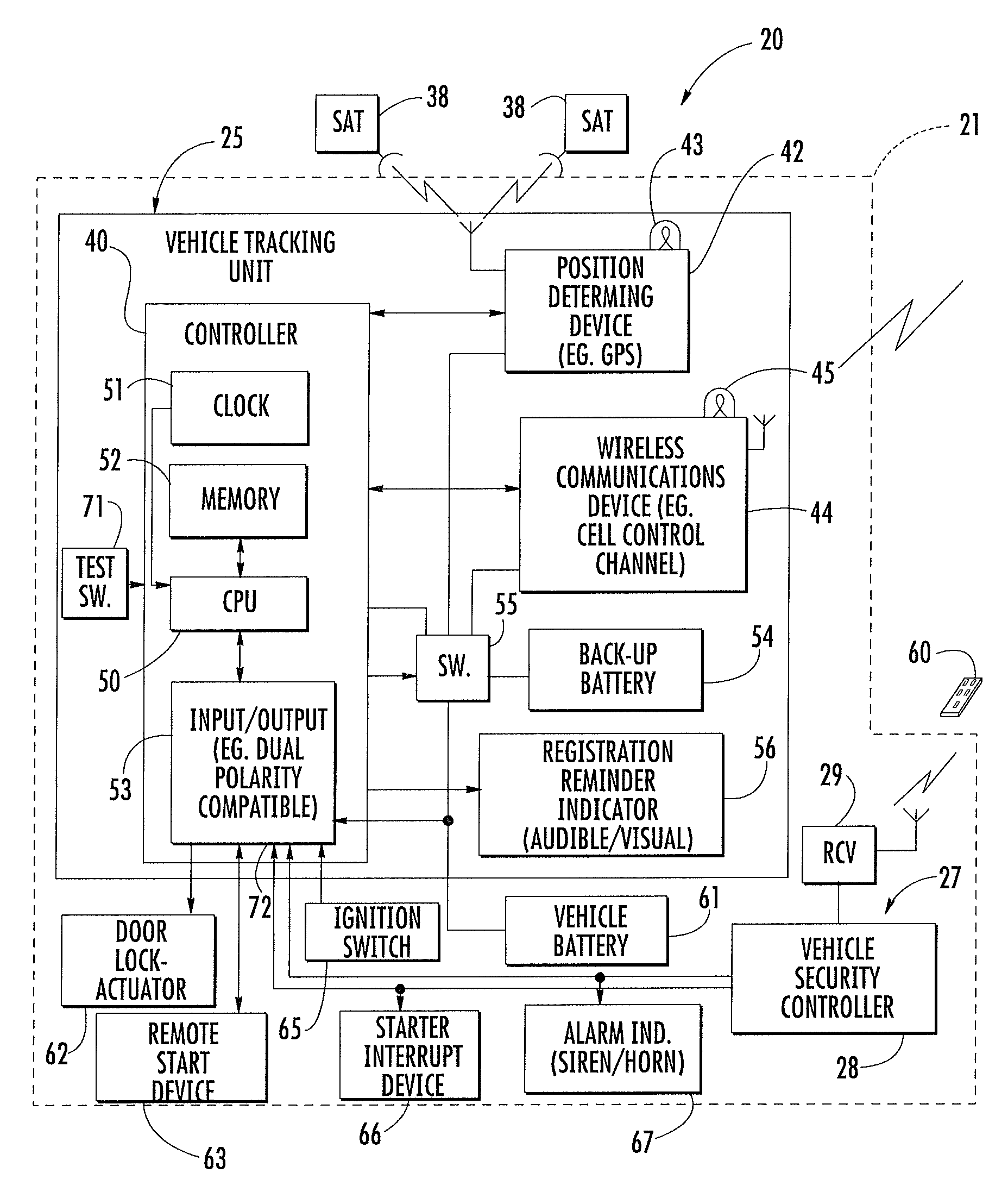 Vehicle tracking unit with downloadable codes and associated methods