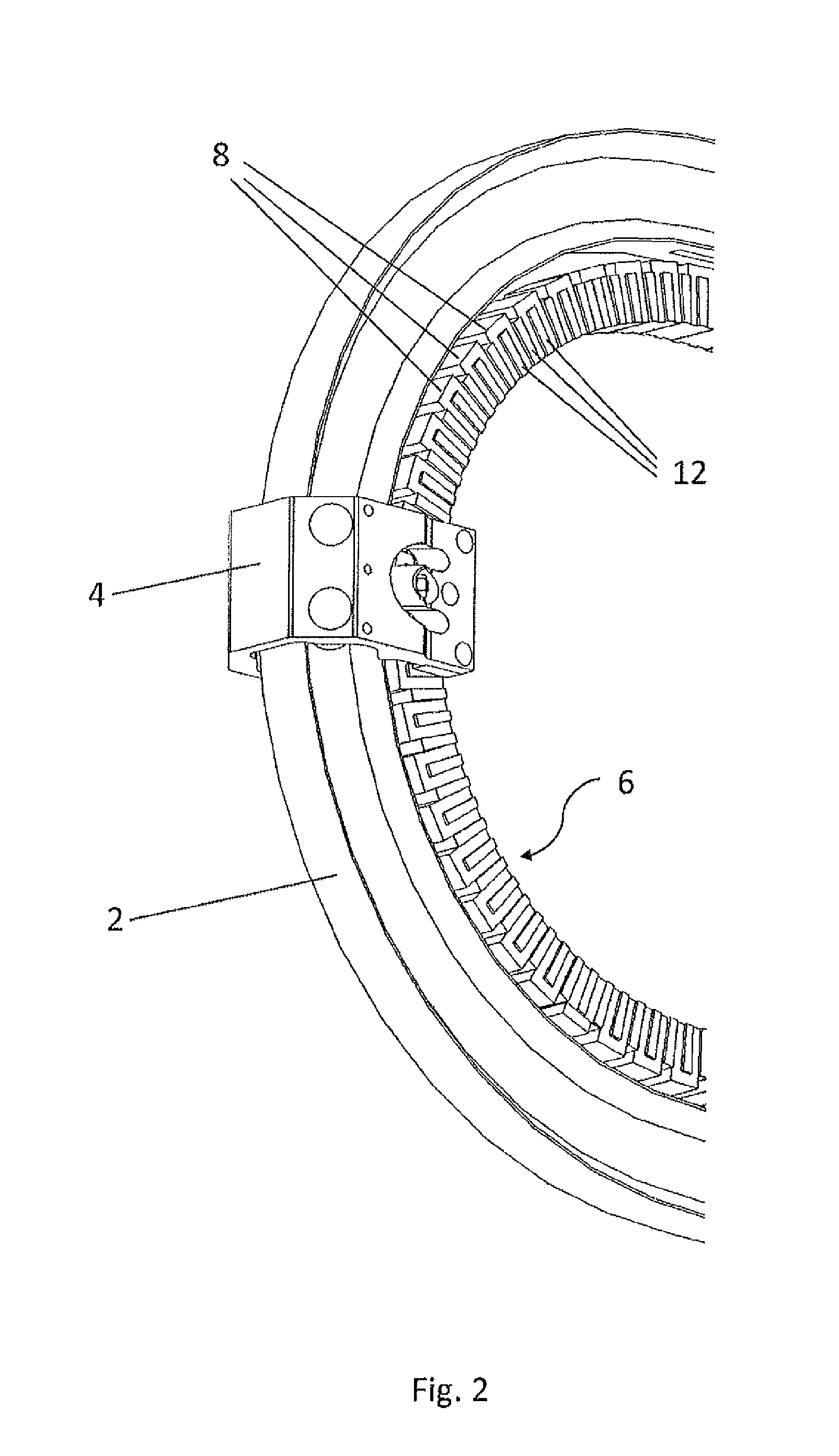 Transport device with linear-motor drive