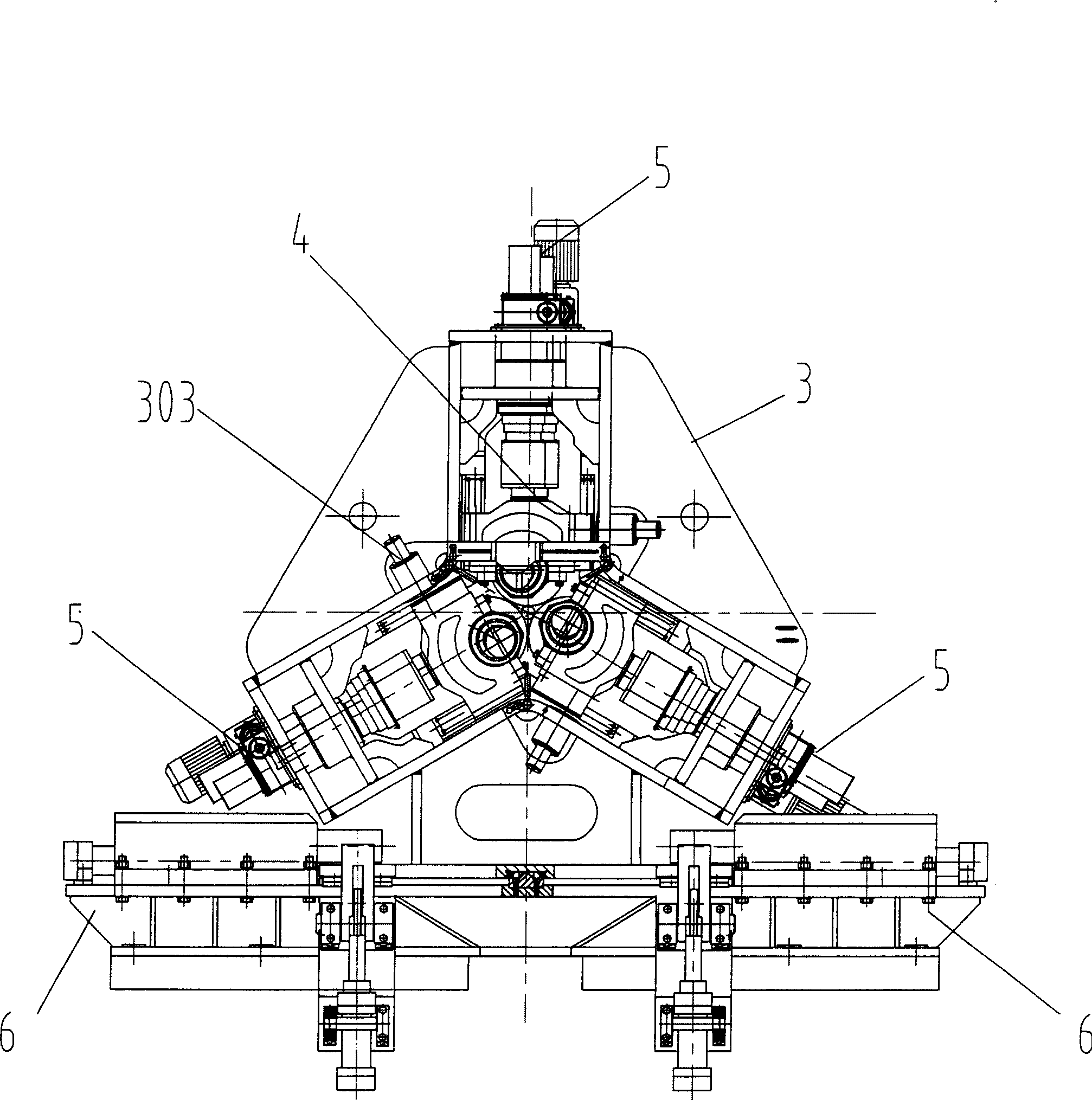 Three-roller pipe rolling apparatus