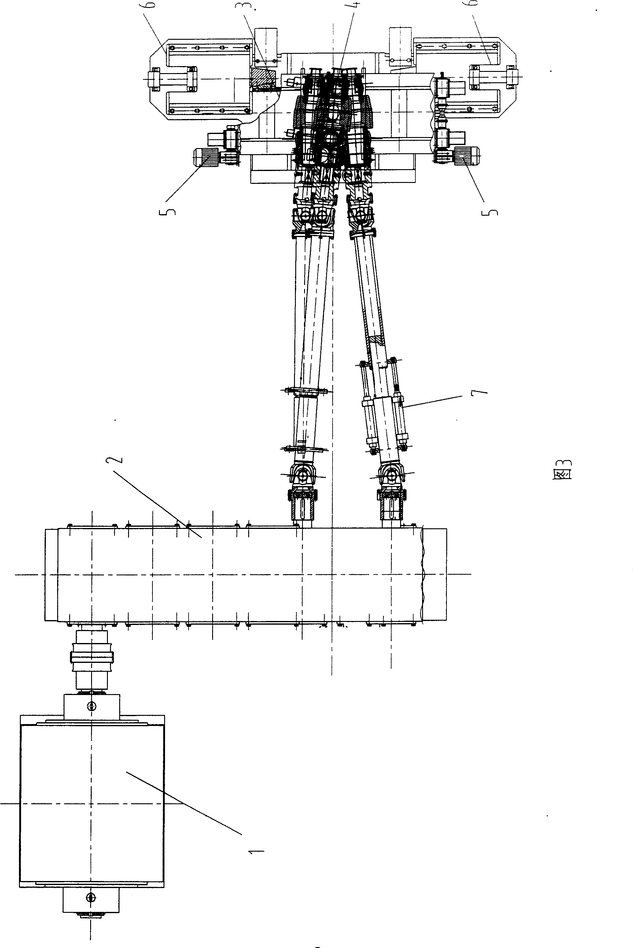 Three-roller pipe rolling apparatus