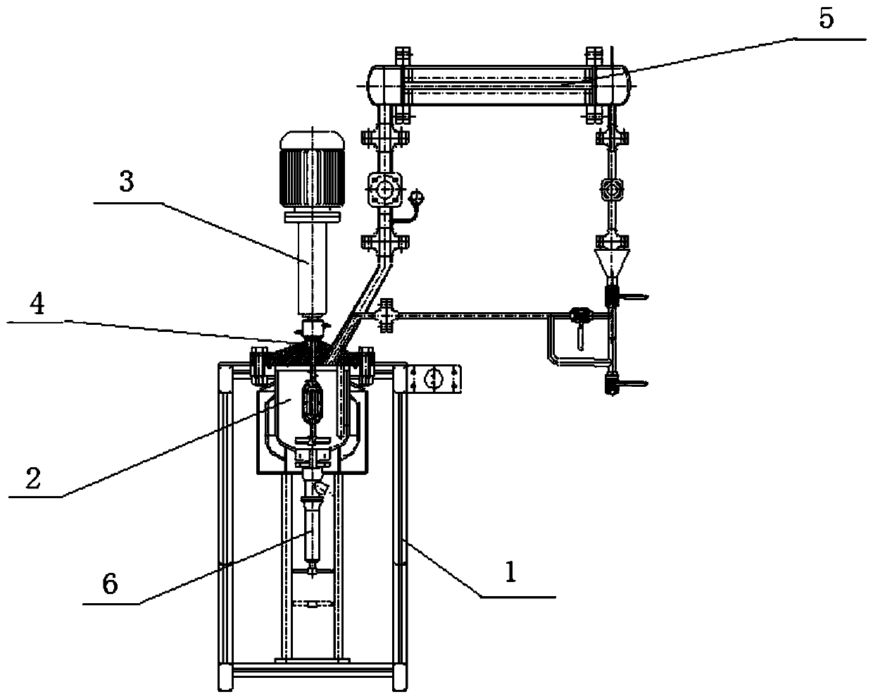 Device used of high-pressure production of high-solid low-viscosity acrylic acid in laboratories, and production process