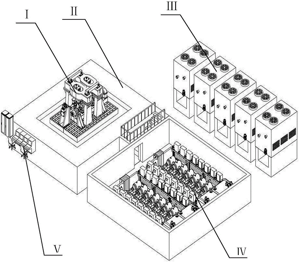 Power machinery closed loop face-to-face double gear case inclination type excitation test stand