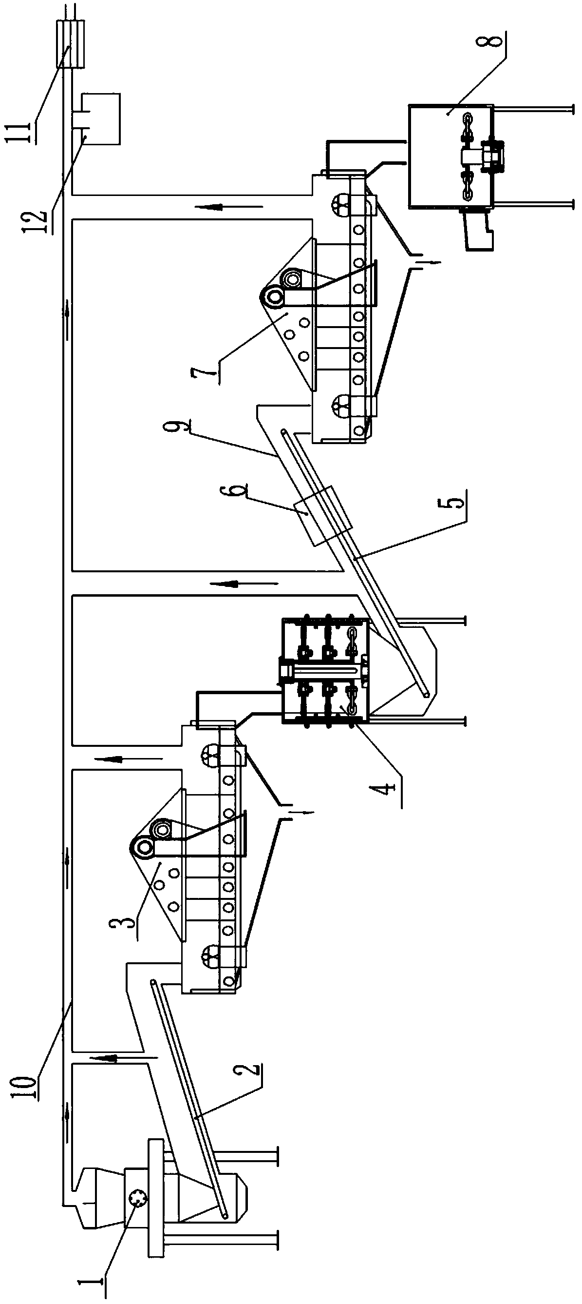 Waste lithium battery graded-crushing equipment and process