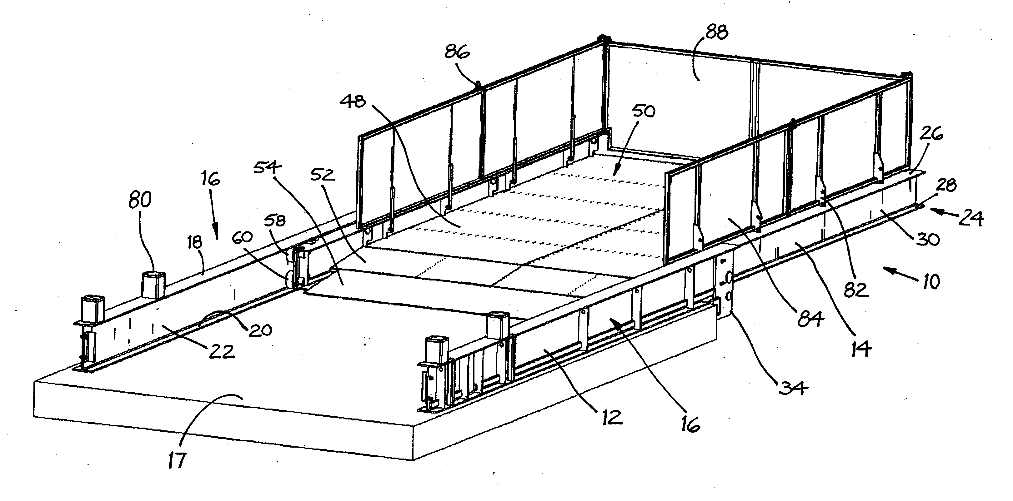 Load carrying platform shuttle