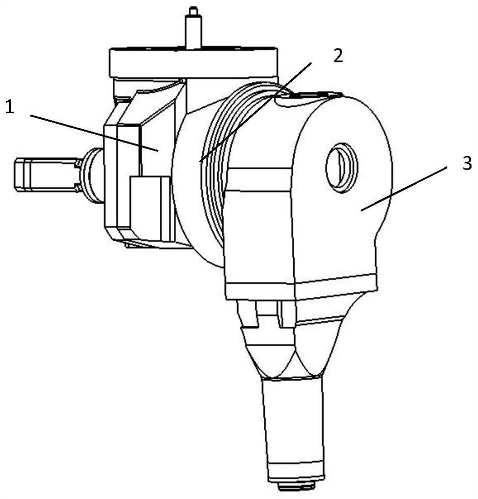 Structure for improving rigidity of offset type swing angle milling head