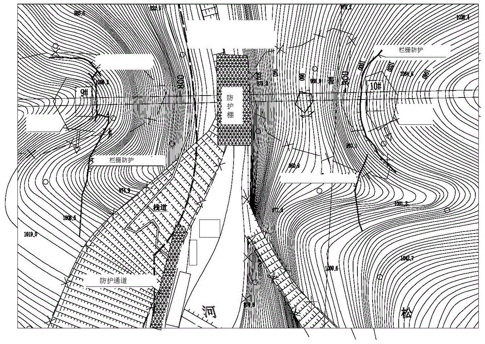 A controlled blasting and protection method for bridge foundations on both sides of high and steep canyons in scenic spots