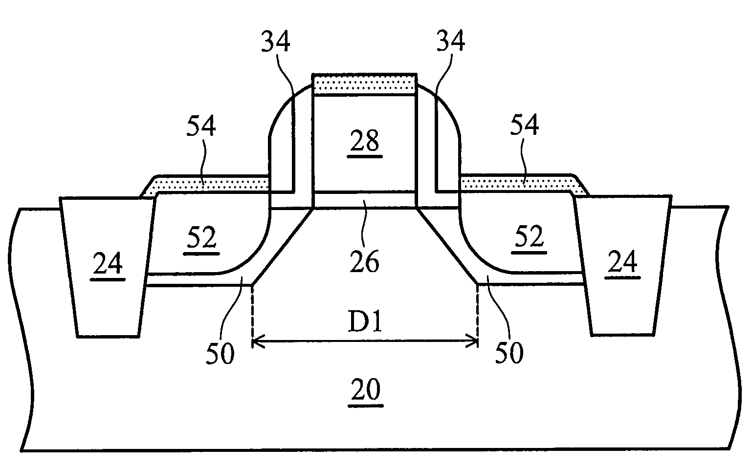 MOS devices with partial stressor channel