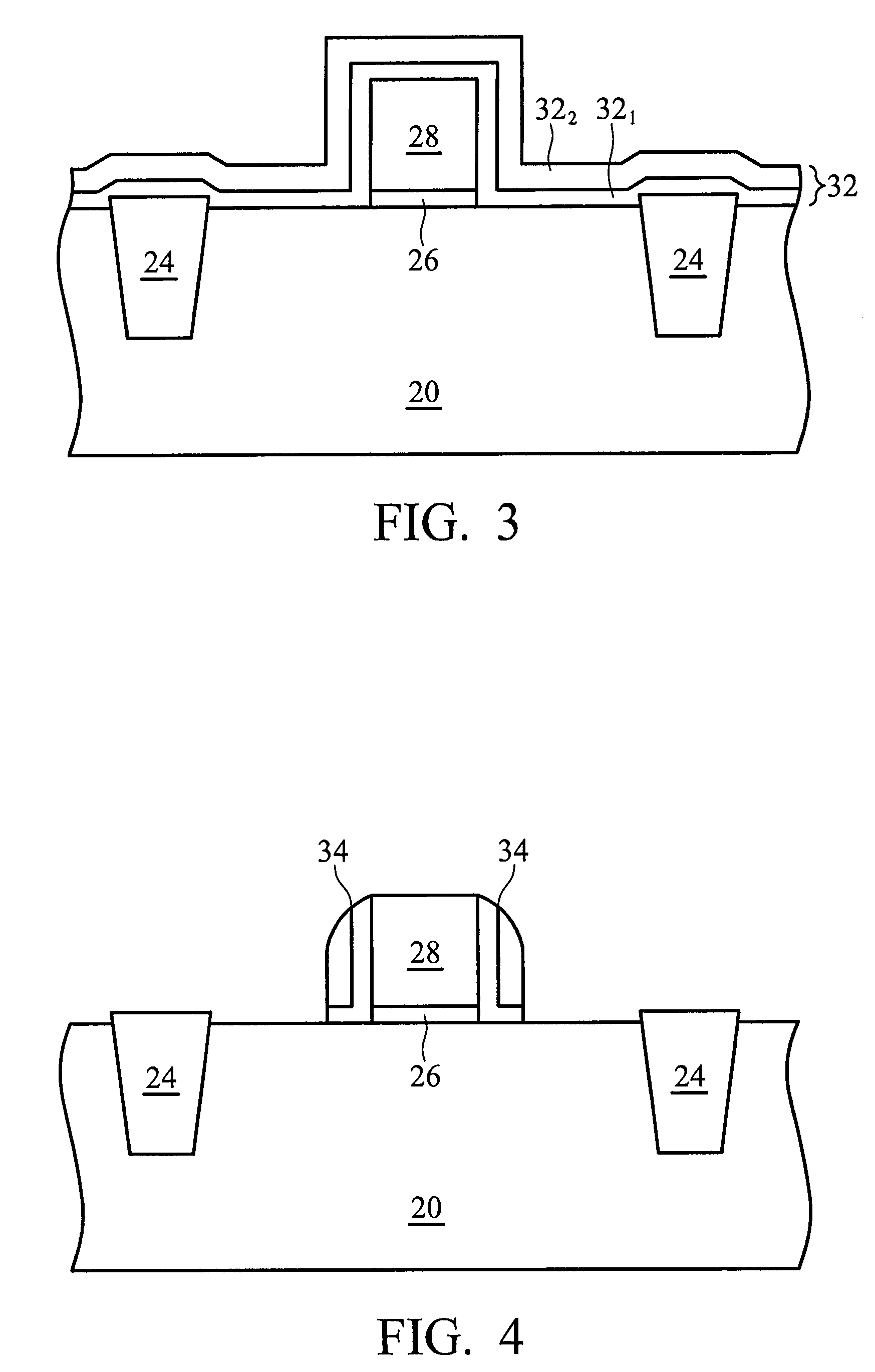 MOS devices with partial stressor channel