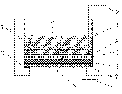 Two-electrolyte direct carbon fuel cell and assembling method thereof