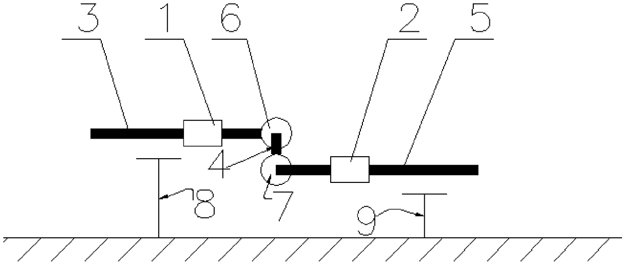 A device for solving local uneven settlement of pipelines by using two rotary compensators