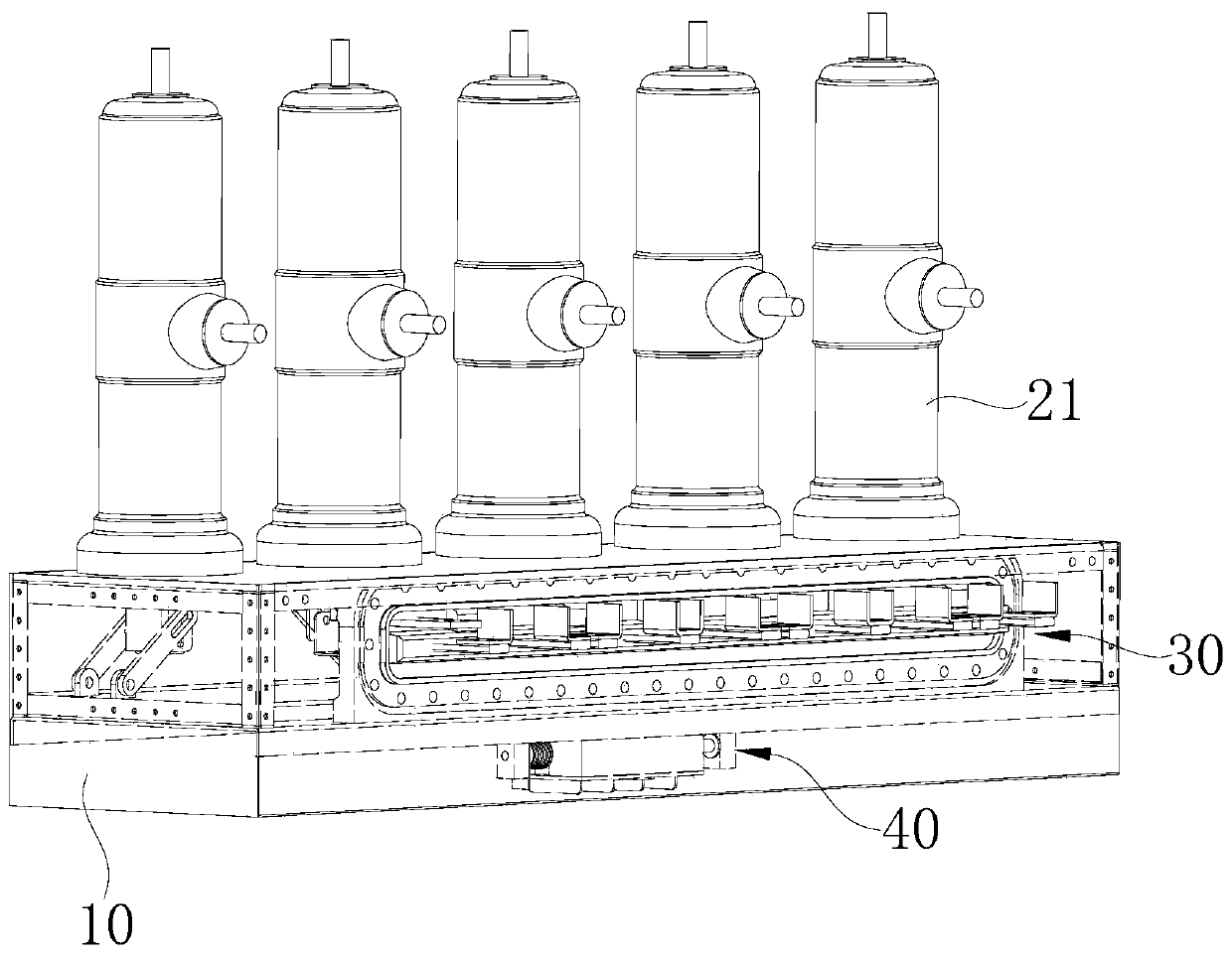 Dry-type transformer on-load capacity regulating switch and transformer