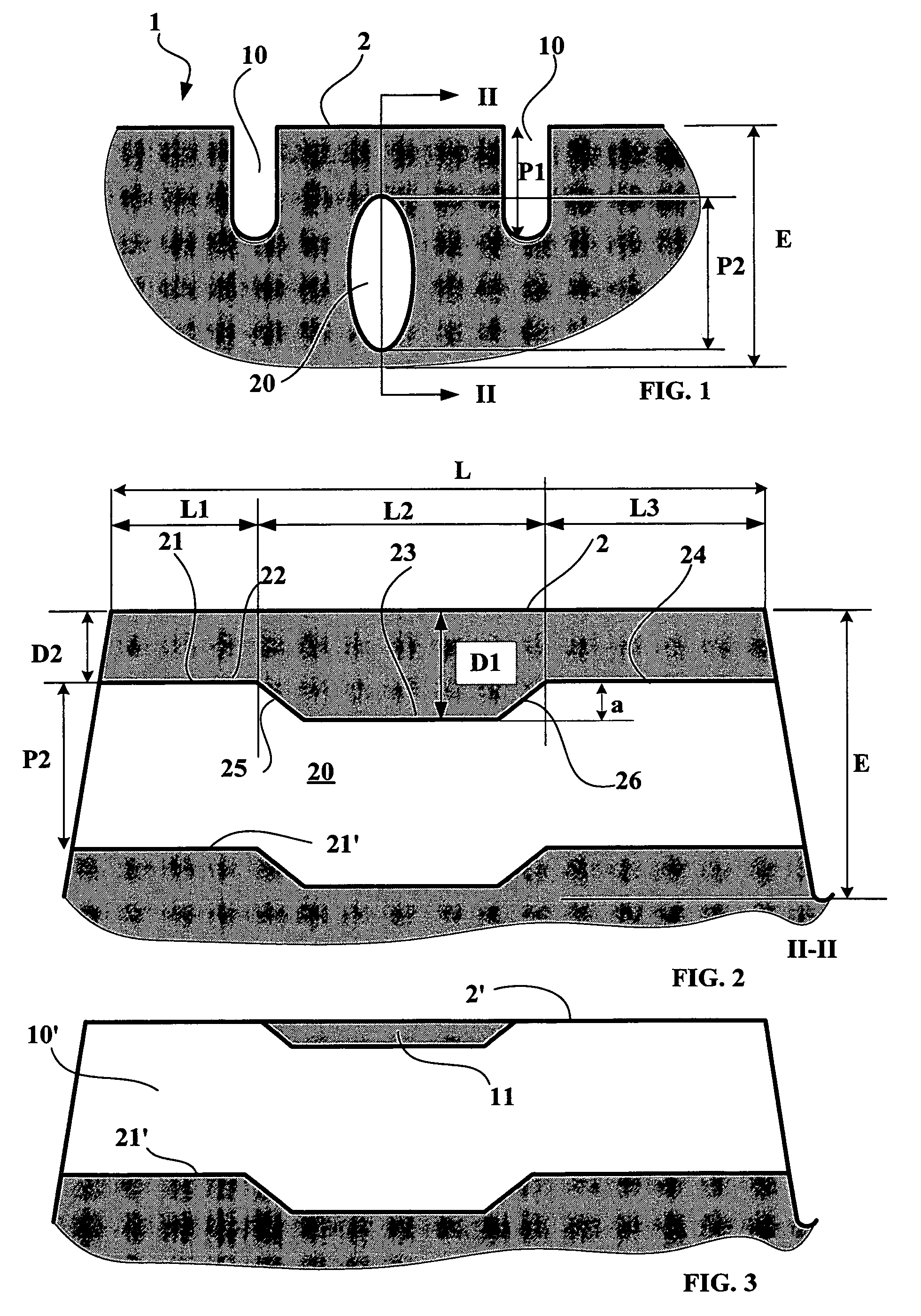 Wear-adaptable running tread