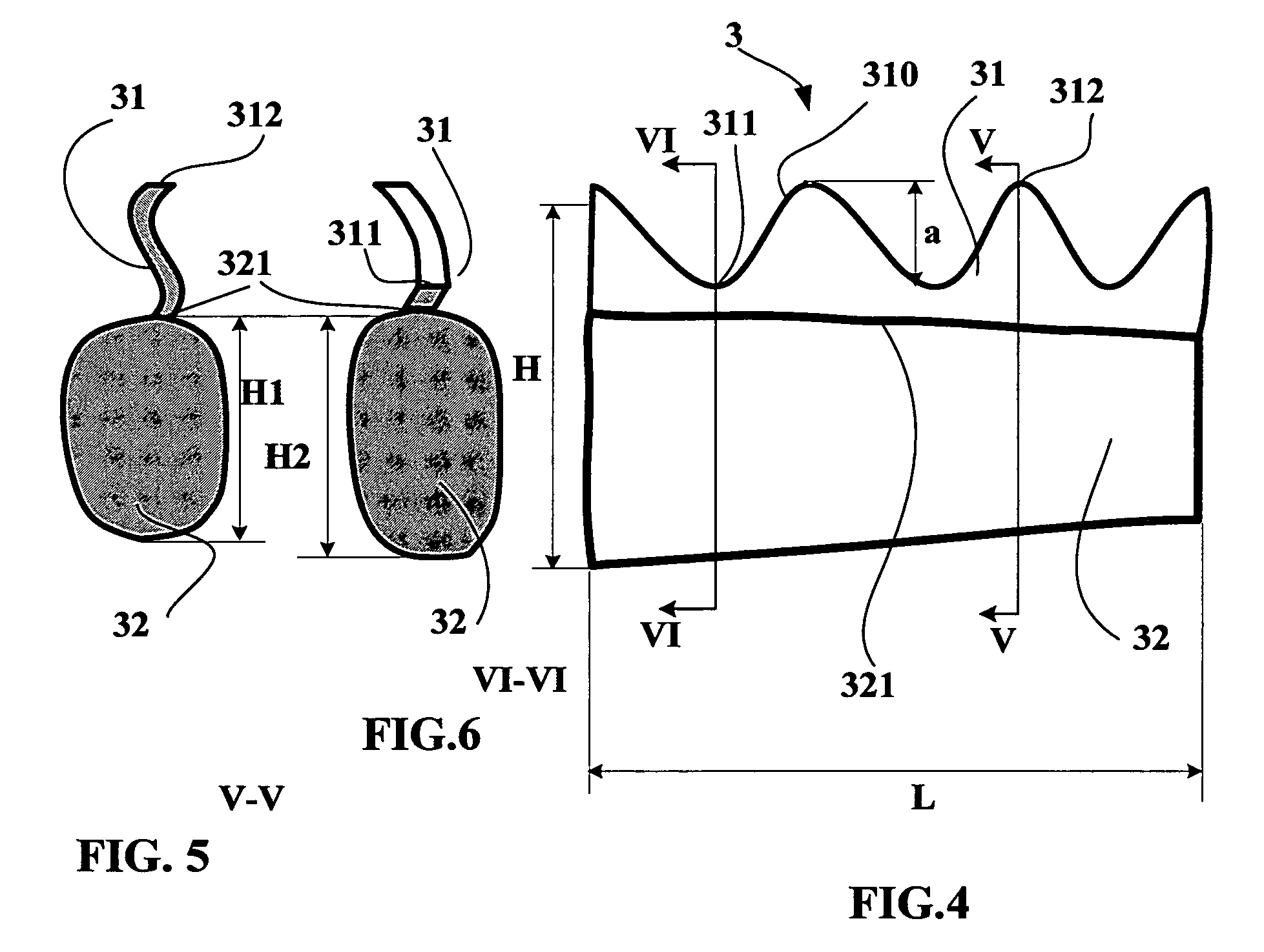 Wear-adaptable running tread