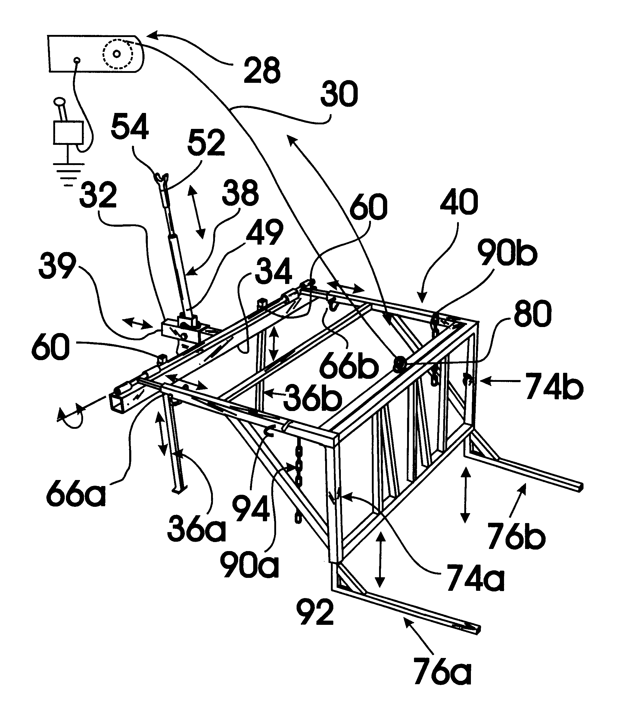 Game animal lift assembly for all terrain vehicles