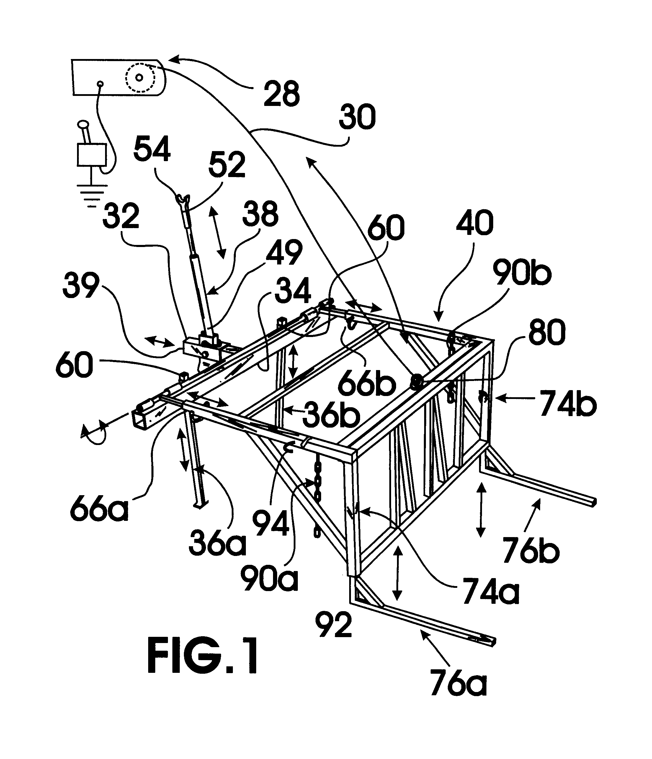 Game animal lift assembly for all terrain vehicles