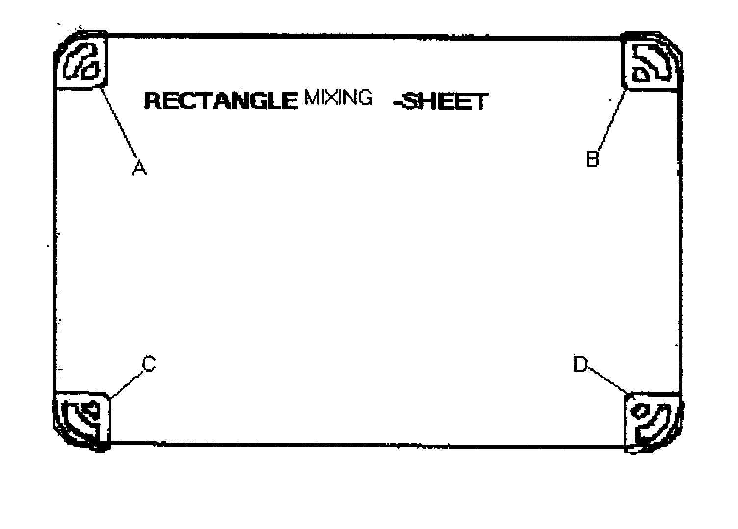 Portable mixing sheet with handles