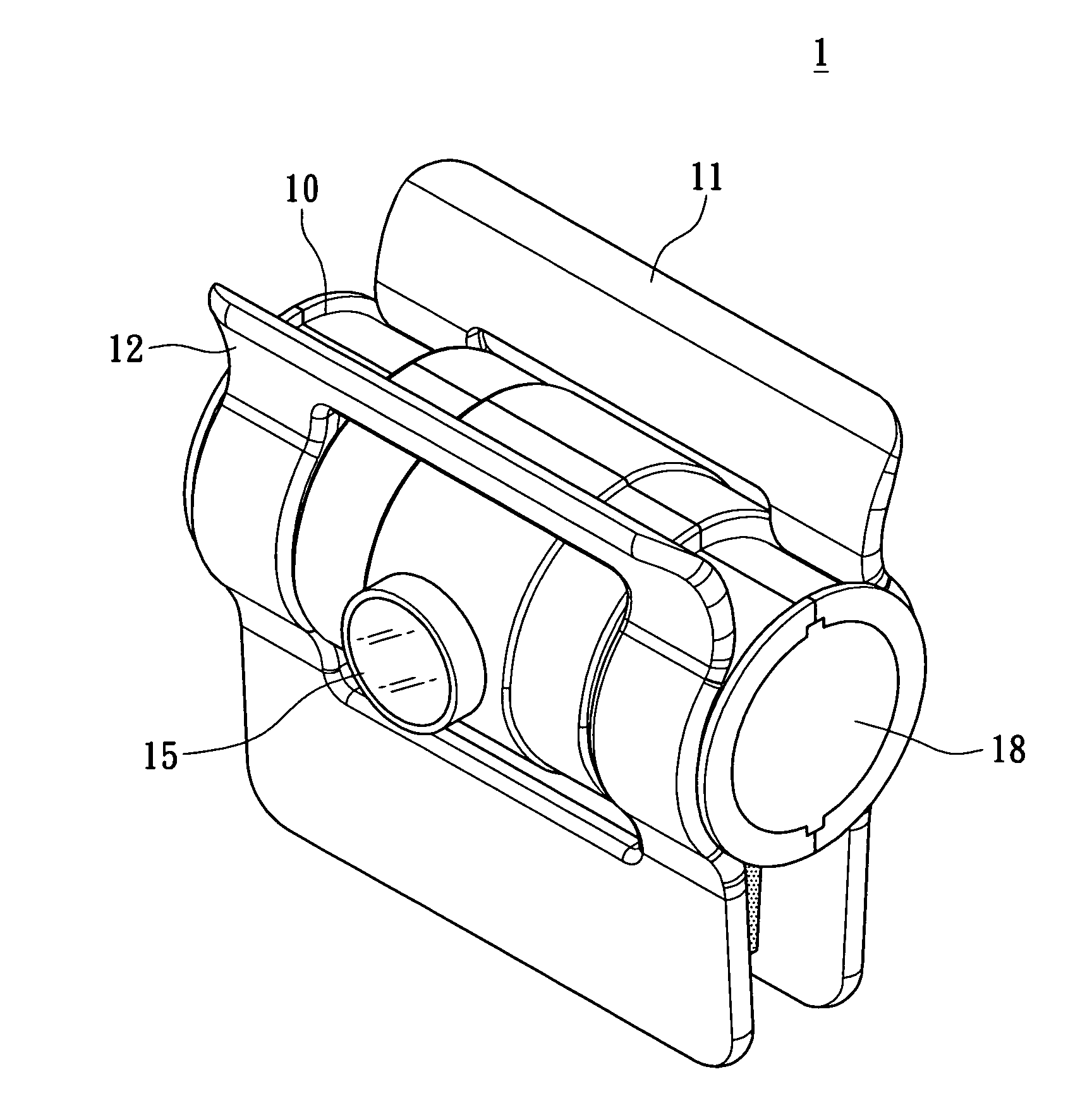 Webcam module having a clamping device