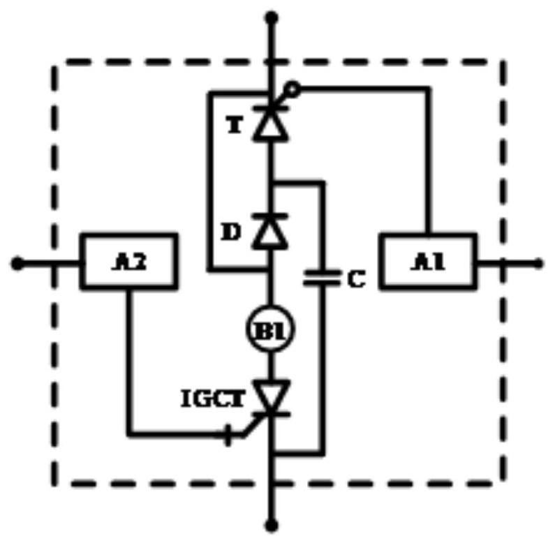 Fully-controlled semiconductor device packaging structure based on integrated commutation