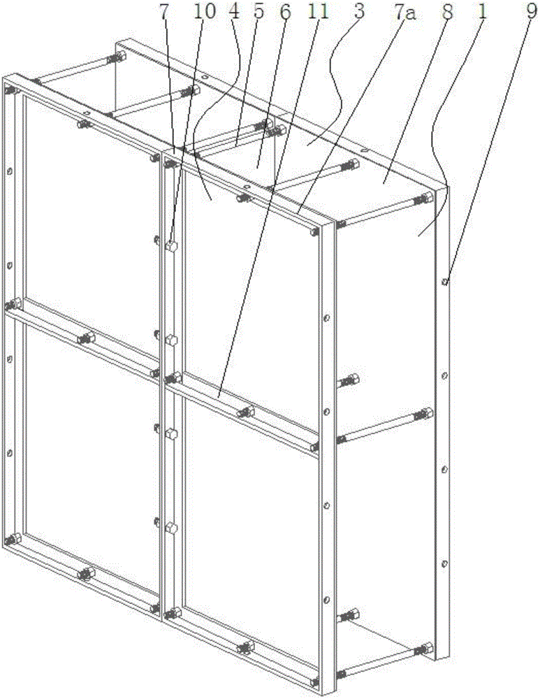 Pouring formwork and pouring method for large biogas tank body