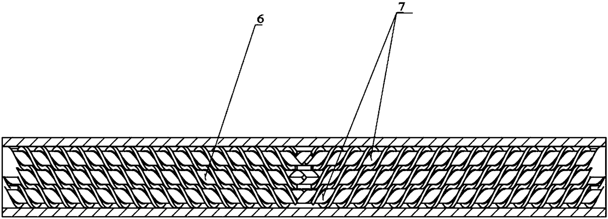 Balanced three-screw vibration force field reinforced plasticizing mixing extrusion method and equipment